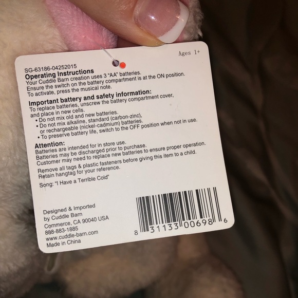 Cuddle Barn Get Well collection Animated plush toy elephant, sneezes talks NEW - Picture 5 of 8